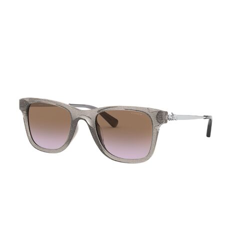 Coach HC8279U 556968-51 Transparent Grey Glitter / Brown Purple Gradient Lenses