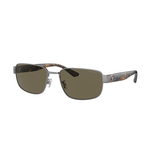 Coach CH579 HC7149 90043-59 Shiny Gunmetal / Brown Lenses