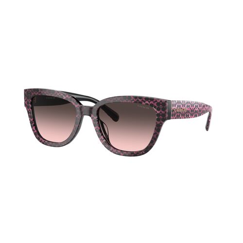 Coach HC8379U 578346-54 Ruby Pearl Signature C / Grey Rose Gradient Lenses