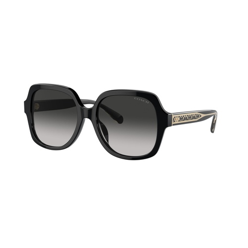 Coach CR962 HC8395F 50023C-56 Black / Grey Gradient Lenses