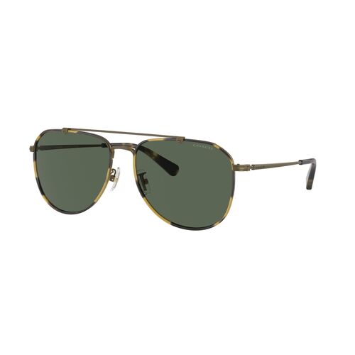 Coach HC7164 933371-59 Antique Gold w Tokyo Tortoise / Green Lenses