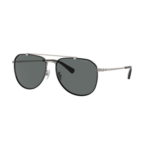 Coach HC7164 936881-59 Satin Gunmetal w Black / Grey Polarised Lenses