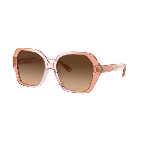 Coach CR615 HC8404U 581274-56 Saddle w Dusty Rose Gradient / Brown Gradient Lenses