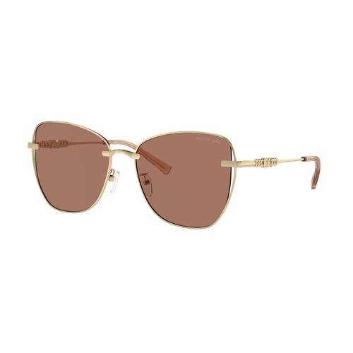 Michael Kors Beijing MK1158D 101403-59 Shiny Light Gold / Light Brown Lenses