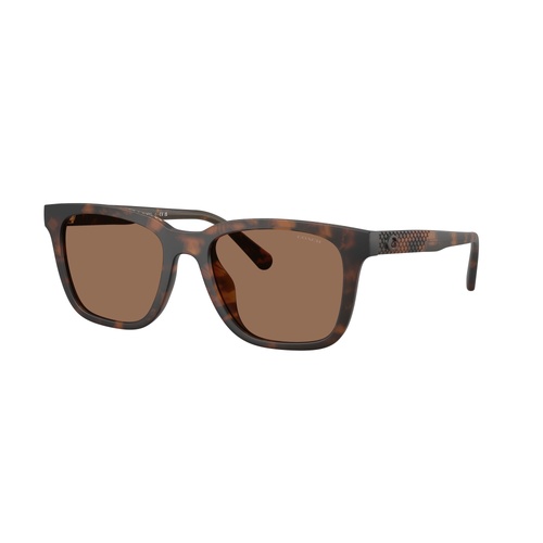 Coach CAD81 HC8426U 512073-54 Matte Dark Tortoise / Brown Solid Lenses