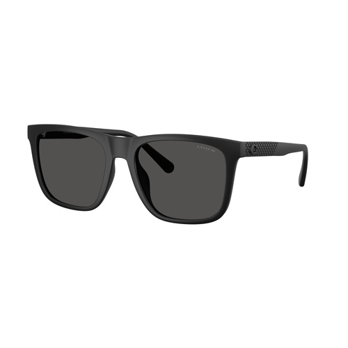 Coach CAE78 HC8427U 500287-57 Matte Black / Grey Solid Lenses