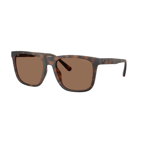 Coach CAE78 HC8427U 512073-57 Matte Dark Tortoise / Brown Solid Lenses