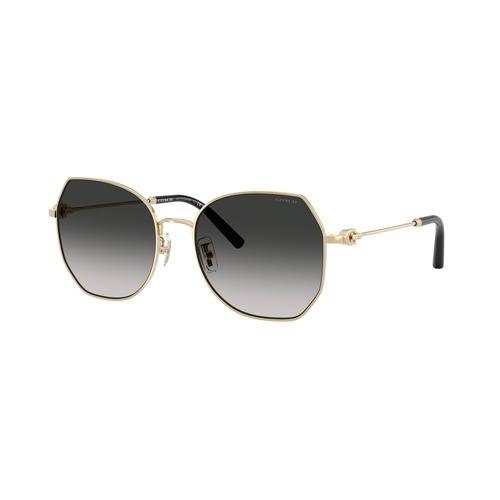 Coach CAD79 HC7175 90053C-56 Shiny Light Gold / Grey Gradient Lenses