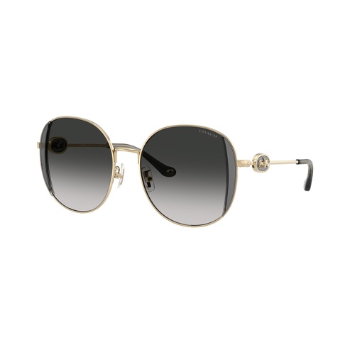 Coach CAD73 HC7176B 90053C-54 Shiny Light Gold w Smoke / Grey Gradient Lenses