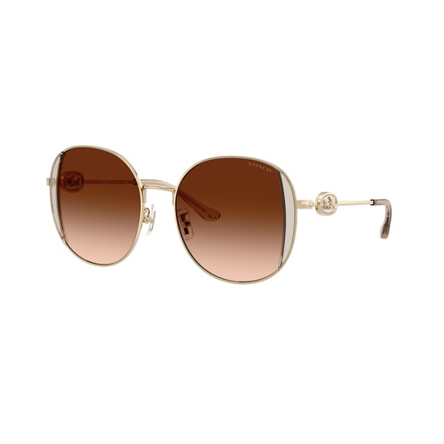 Coach CAD73 HC7176B 900574-54 Shiny Light Gold w Fawn / Brown Gradient Lenses