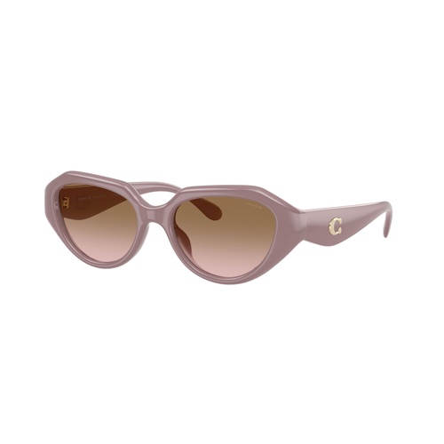 Coach CBY77 HC8433U 549511-52 Milky Putty / Brown Peach Gradient Lenses