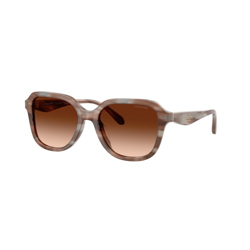 Coach CBY89 HC8437F 590174-56 Striated Redwood w Maple / Brown Gradient Lenses