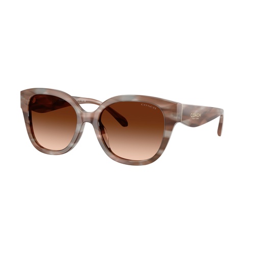 Coach CBY94 HC8438U 590174-56 Striated Redwood w Maple / Brown Gradient Lenses