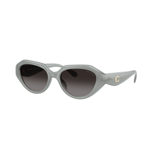 Coach CBY77 HC8433U 5905T3-52 Milky Eucalyptus / Grey Polarised Lenses