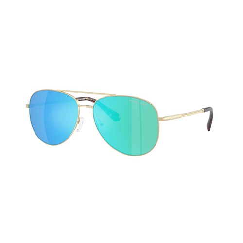 Michael Kors Perledo MK1172 101425-58 Light Gold / Blue Mirror Lenses