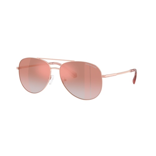 Michael Kors Perledo MK1172 11086F-58 Rose Gold / Pink Gradient w Pink Mirror Lenses