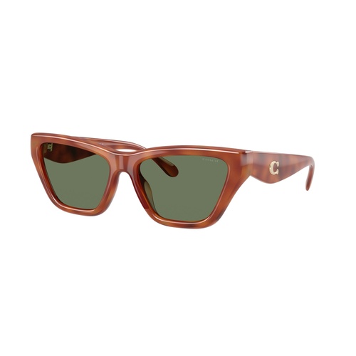 Coach CDP33 HC8449U 577482-56 Caramel Tortoise / Green Lenses