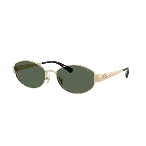 Coach CDP44 HC7192D 900571-57 Shiny Light Gold / Dark Green Lenses