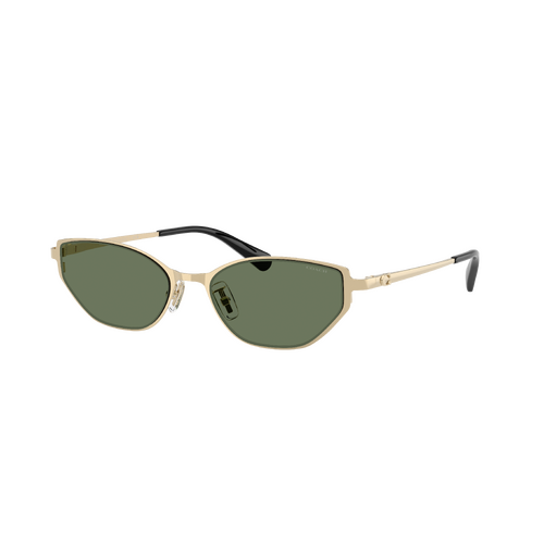 Coach CFU22 HC7196D 942982-54 Shiny Light Gold / Green Solid Lenses