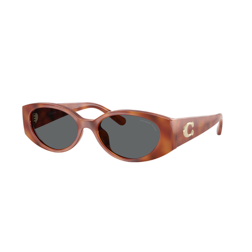 Coach CFU06 HC8462U 577481-54 Caramel Tortoise / Grey Solid Polarised Lenses