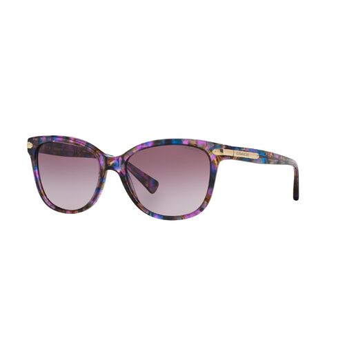 Coach L109 HC8132 52888H-57 Purple Confetti Tortoise / Purple Gradient Lenses