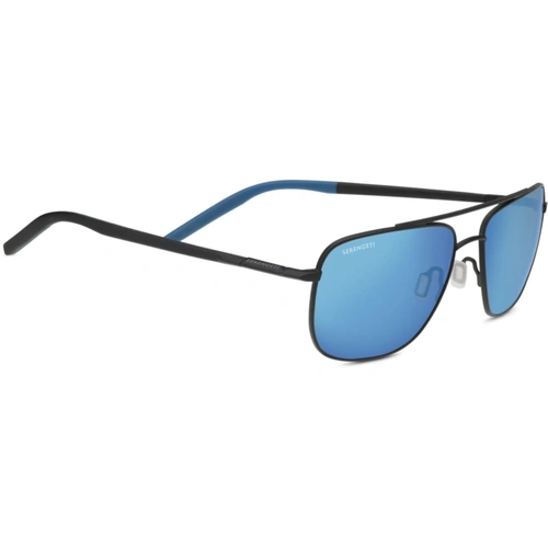 Serengeti Tellaro 8819 Satin Black & Blue / 555nm Blue Polarised Photochromic Lenses