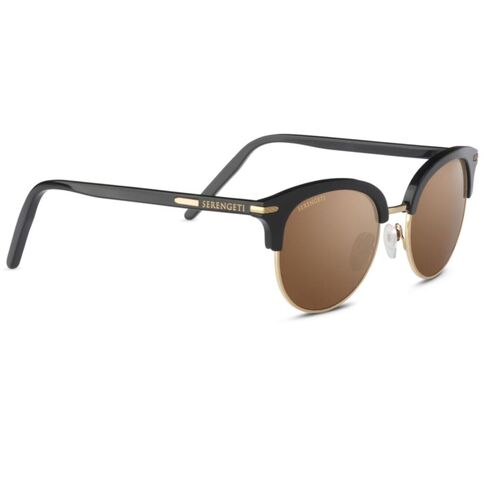 Serengeti Lela 8939 Shiny Black w Shiny Gold / Drivers Gold Polarised Photochromic Lenses