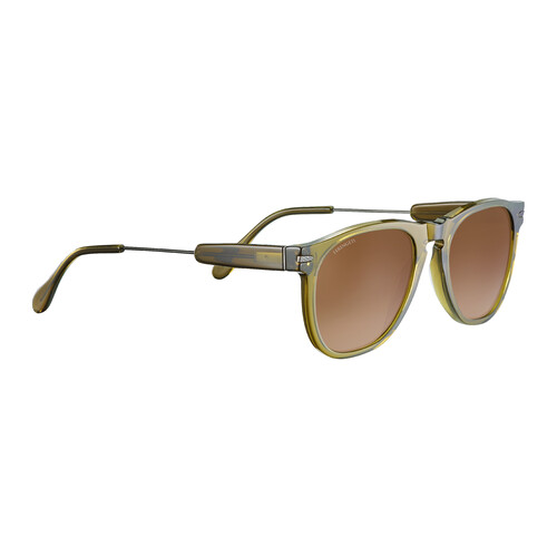 Serengeti Amboy SS530004 Shiny Dark Gunmetal Olive Translucent / Drivers Gradient Polarised Photochromic Lenses