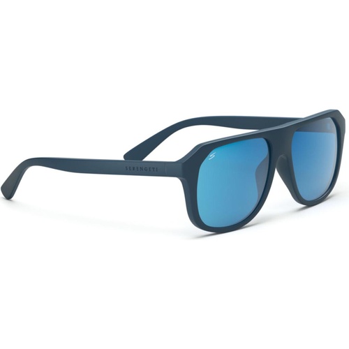 Serengeti Oatman SS535005 Rubberised Peacock Blue / 555nm Blue Polarised Photochromic Lenses
