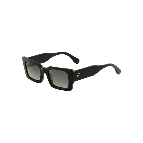 Bask Eyewear Lou 58-0111 Shiny Black / Grey Gradient Polarised Lenses