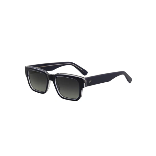 Bask Eyewear Eli 07-3411 Navy & Clear / Grey Gradient Polarised Lenses