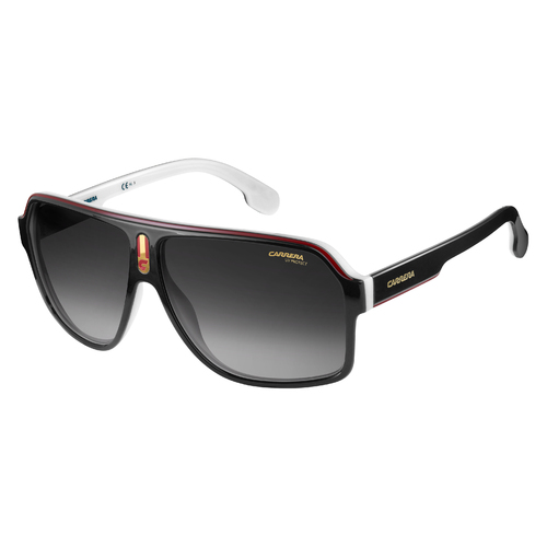 Carrera 1001/S 80S 9O 62 Black w White Interior / Grey Gradient Lenses