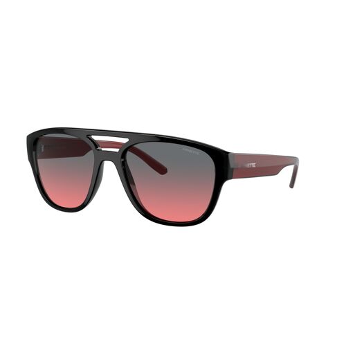 Arnette Mew2 AN4327 275377-56 Black / Red w Dark Grey Lenses