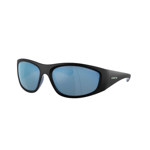 Arnette Ilum AN4331 292322-64 Matte Black w Shiny Alumina Blue / Dark Grey Mirror Water Polarised Lenses