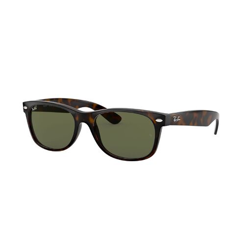 Ray-Ban RB2132 902-52 New Wayfarer Matte Tortoise / Green Classic G-15 Lenses