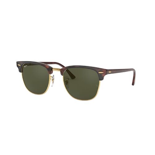 Ray-Ban RB3016 W0366-51 Clubmaster Mock Tortoise On Gold / Green Classic G-15 Lenses