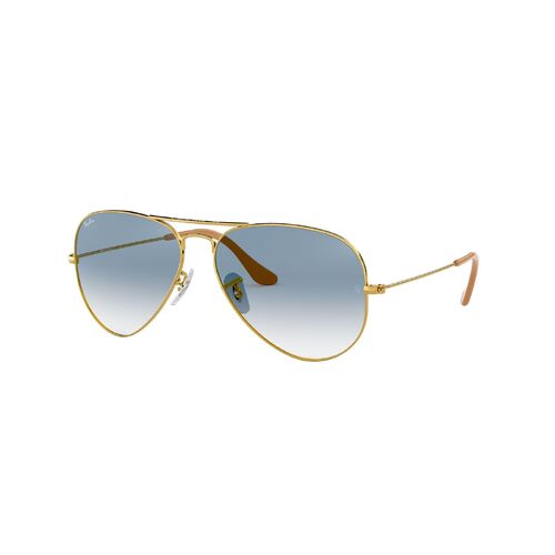 Ray-Ban RB3025 001/3F-58 Aviator Polished Gold / Light Blue Gradient Lenses