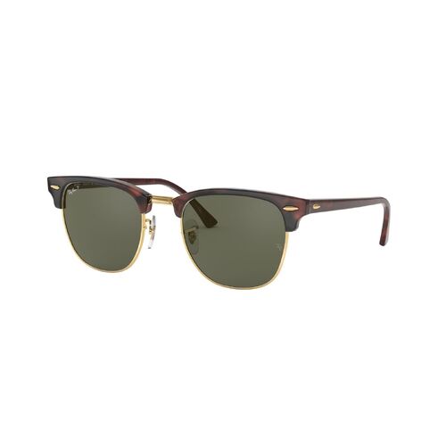 Ray-Ban RB3016 990/58-51 Clubmaster Red Havana Tortoise / Green Classic G-15 Polarised Lenses