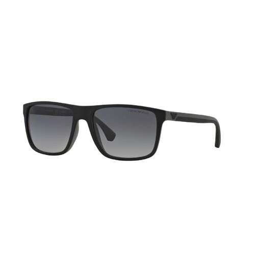 Emporio Armani EA4033 5229T3-56 Rubber Black & Grey / Grey Gradient Polarised Lenses