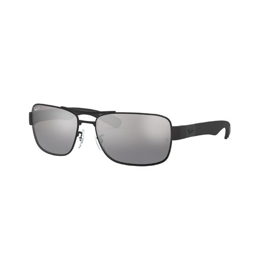 Ray-Ban RB3522 006/82-64 Matte Black / Grey Mirror Gradient Silver Polarised Lenses