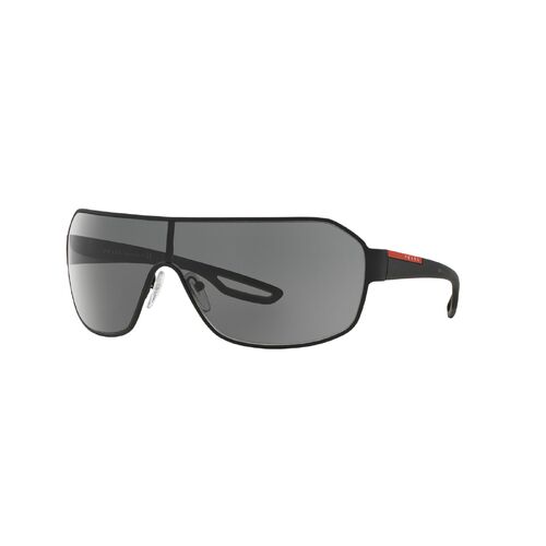 Prada Linea Rossa PS52QS DG01A1-37 Black Rubber / Grey Lenses