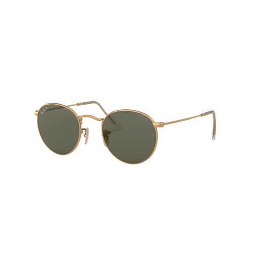 Ray-Ban RB3447 112/58-50 Round Metal Gold / Green Polarised Lenses