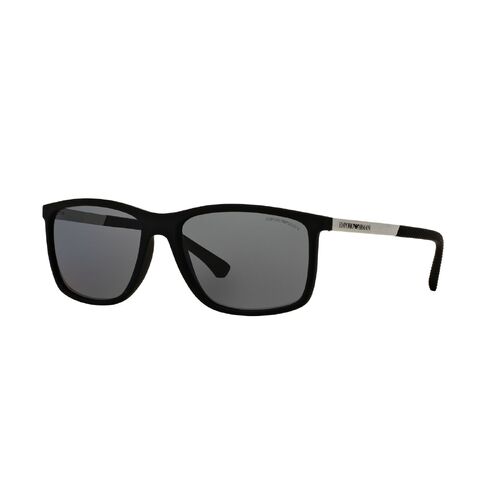 Emporio Armani EA4058 506381-58 Rubber Black / Grey Polarised Lenses