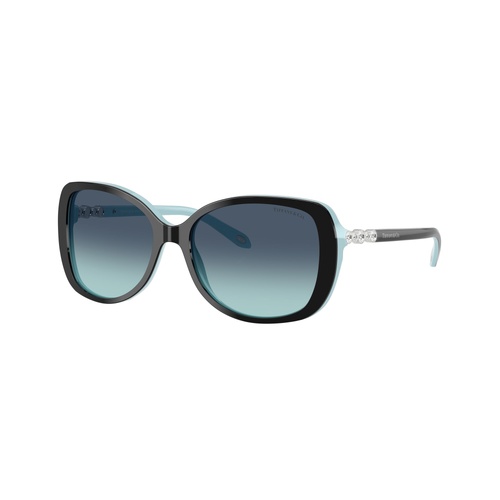 Tiffany & Co TF4121B 80559S-55 Black On Tiffany Blue / Tiffany Blue Gradient Lenses