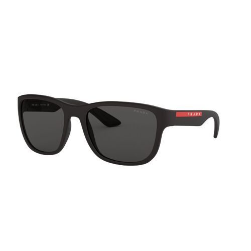 Prada Linea Rossa PS01US DG05S0-59 Black Rubber / Grey Lenses