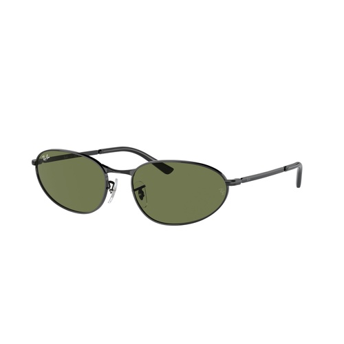 Ray-Ban RB3734 002/B1-56 Polished Black / Dark Green Lenses