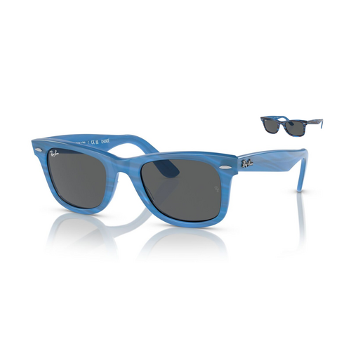 Ray-Ban RB2140 1409B1-50 Wayfarer Photo Striped Blue / Dark Grey Lenses