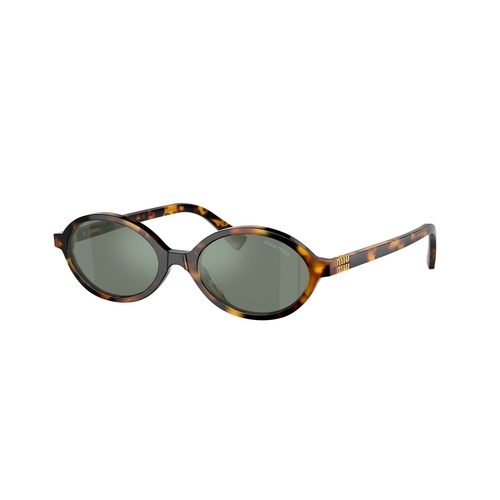 Miu Miu MU04ZS VAU04M-50 Honey Havana / Green Mirror Internal Silver Lenses