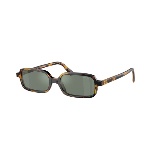 Miu Miu MU11ZS VAU04M-51 Honey Havana / Green Mirror Internal Silver Lenses