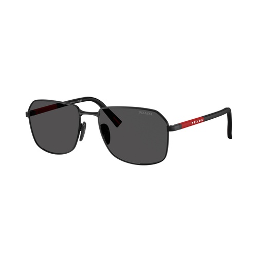 Prada Linea Rossa PSA51S 1BO06F-57 Matte Black / Dark Grey Lenses